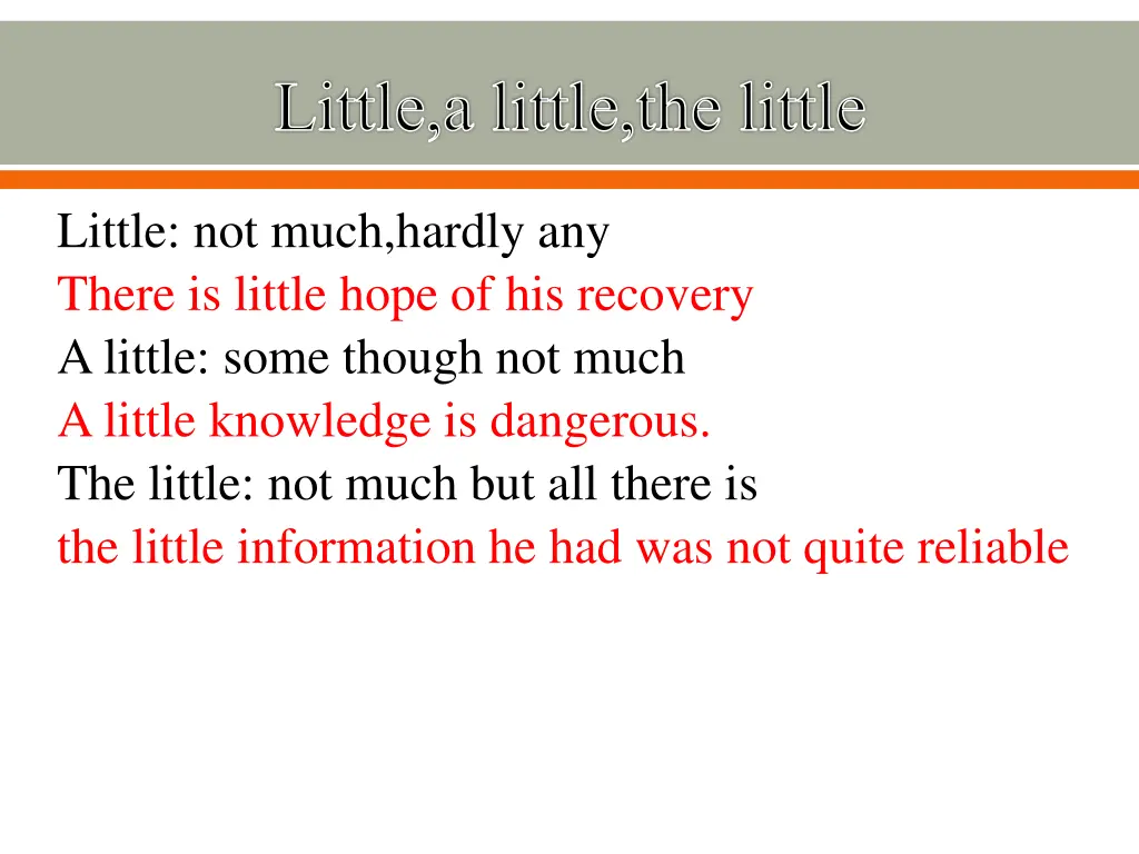 little a little the little