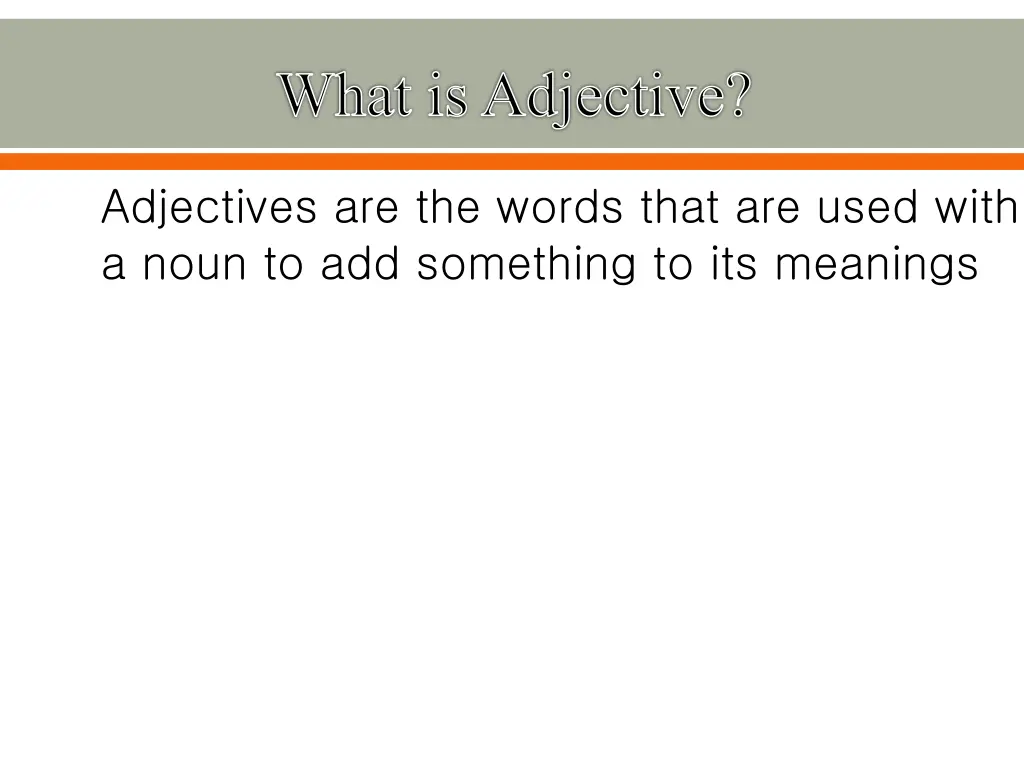 what is adjective