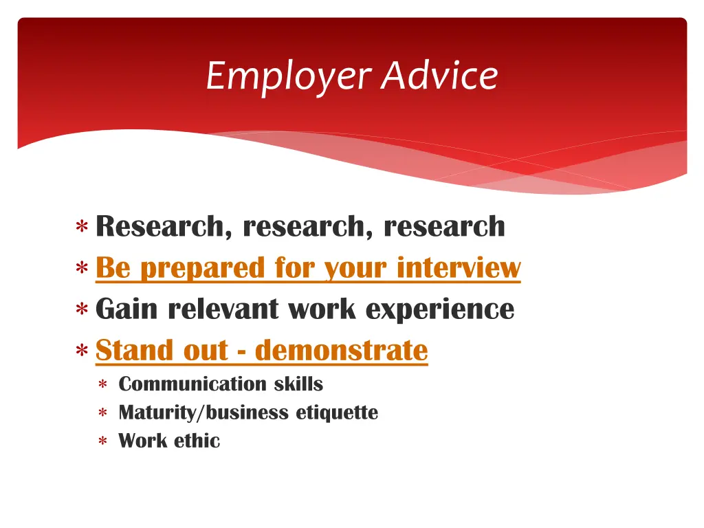 employer advice