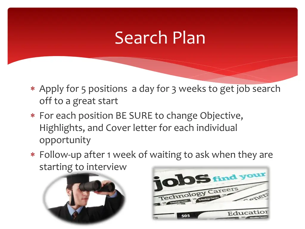 search plan