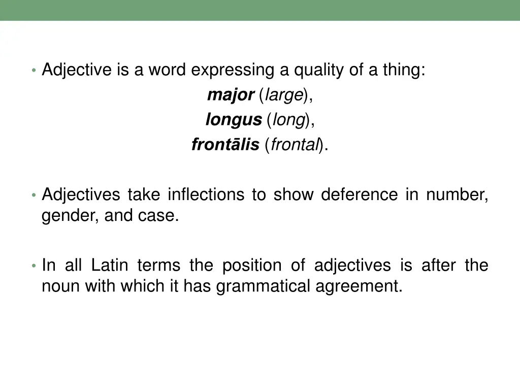 adjective is a word expressing a quality