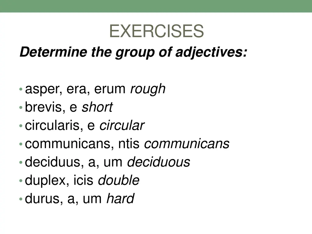 exercises 1