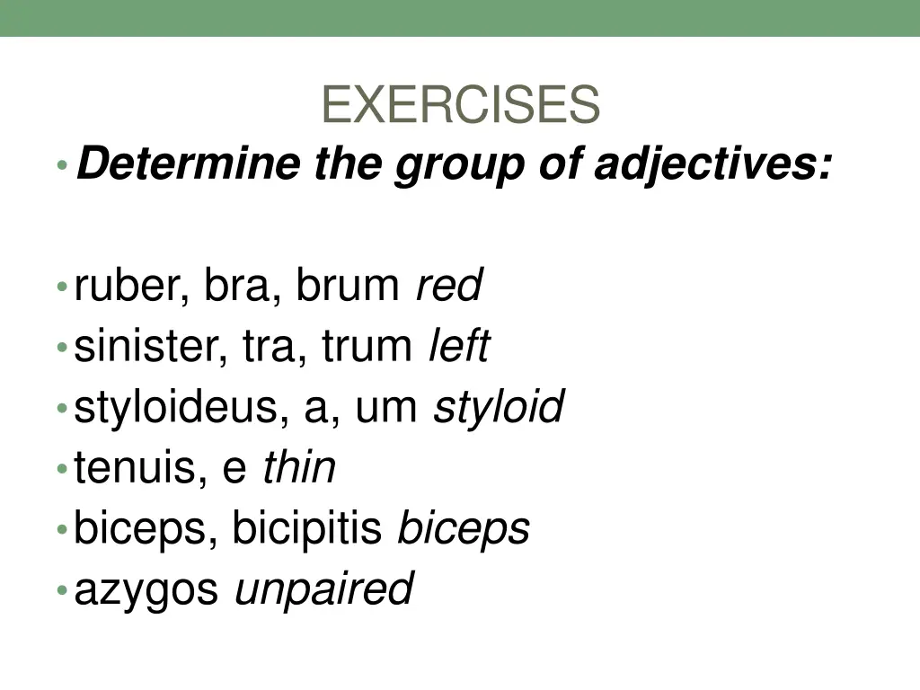 exercises 3