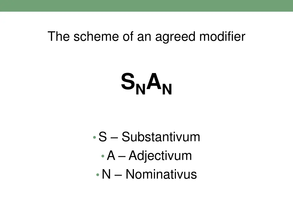 the scheme of an agreed modifier