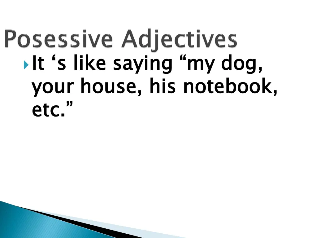 it s like saying my dog your house his notebook