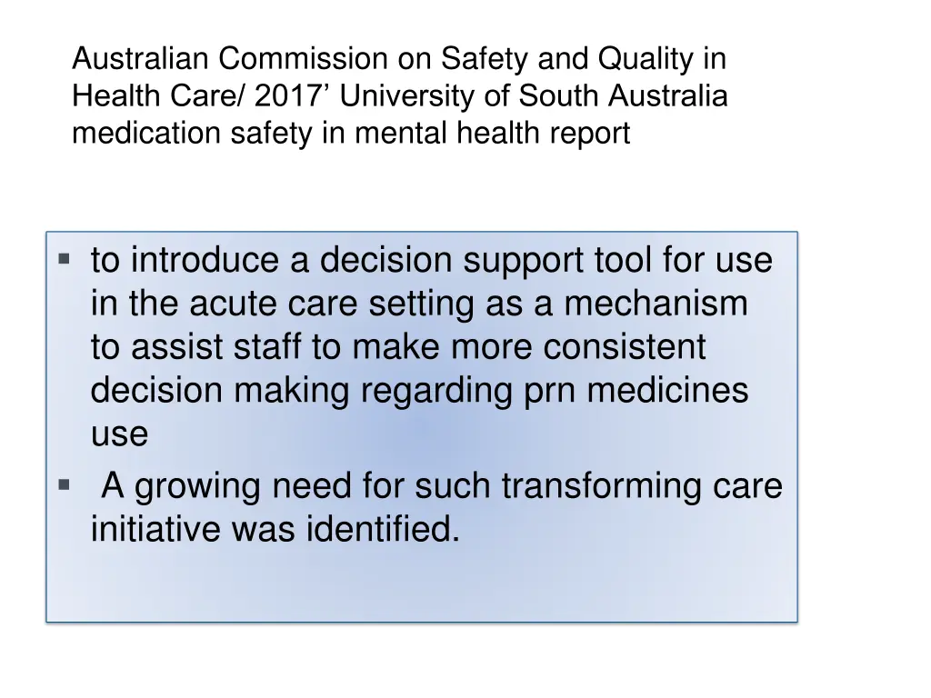 australian commission on safety and quality