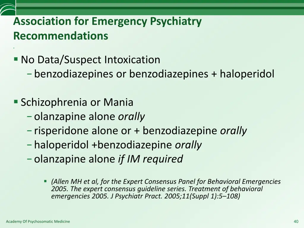 association for emergency psychiatry