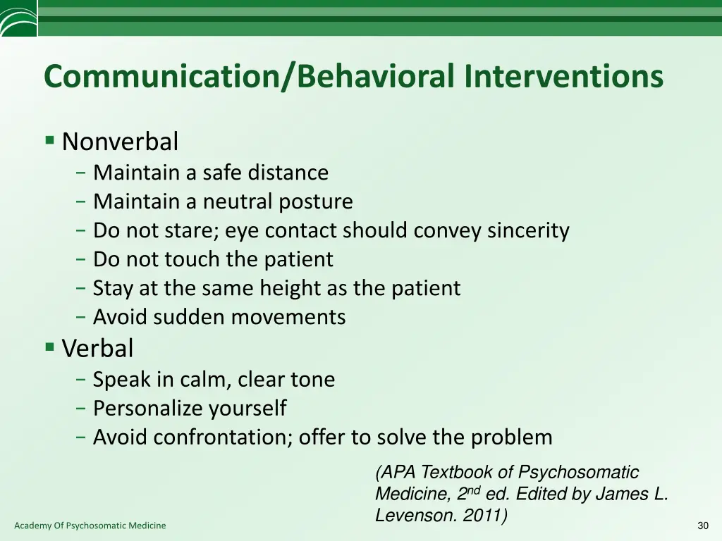 communication behavioral interventions