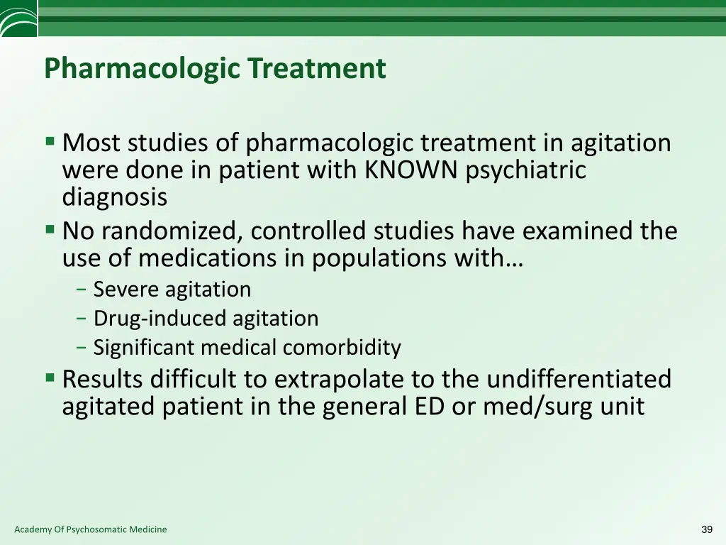 pharmacologic treatment 2