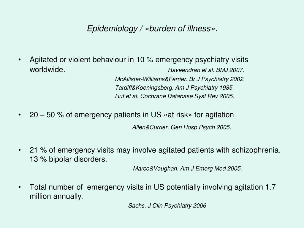 epidemiology burden of illness