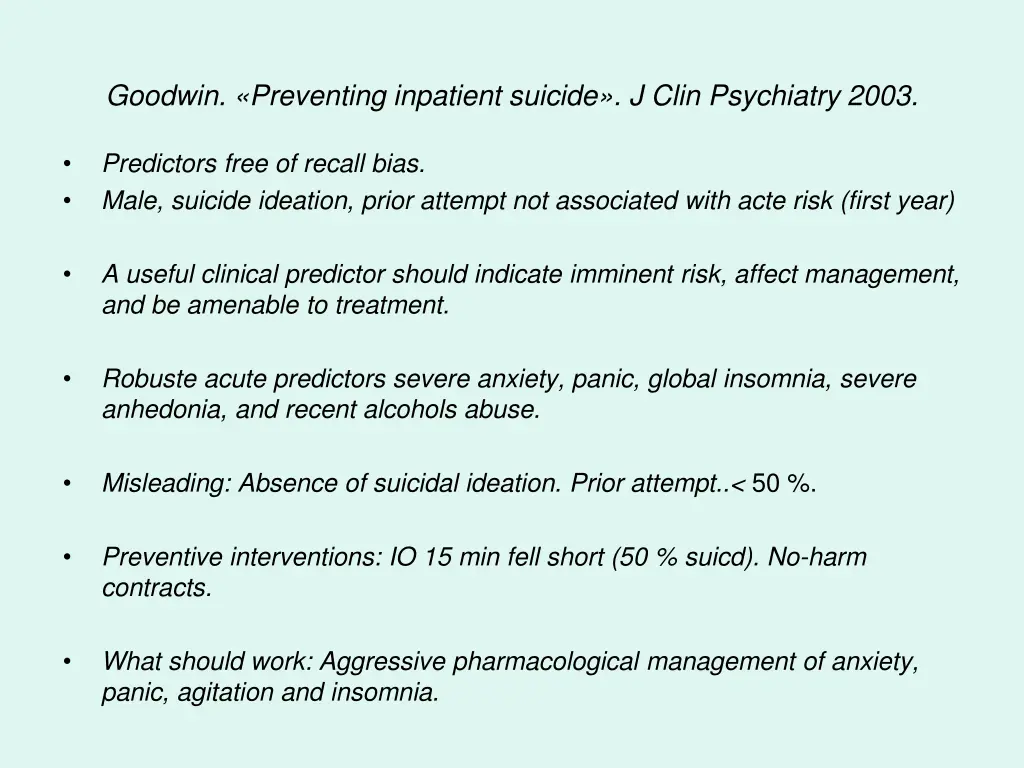goodwin preventing inpatient suicide j clin
