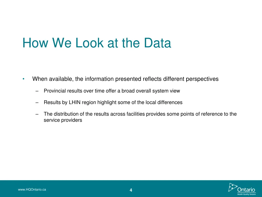 how we look at the data