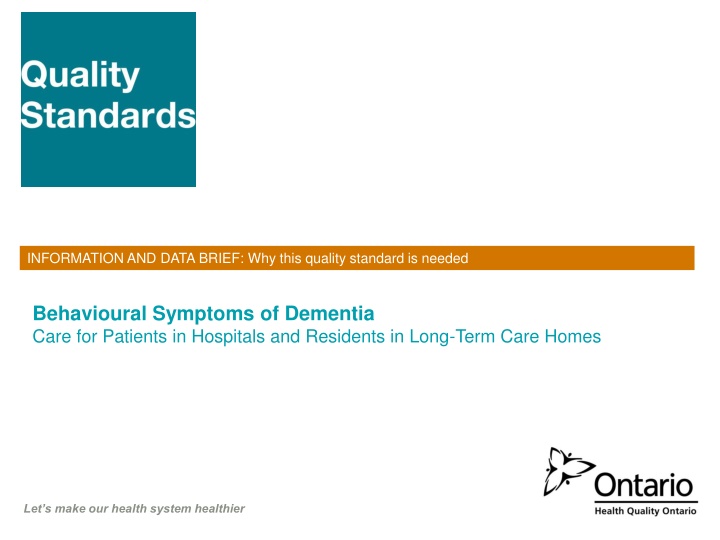 information and data brief why this quality