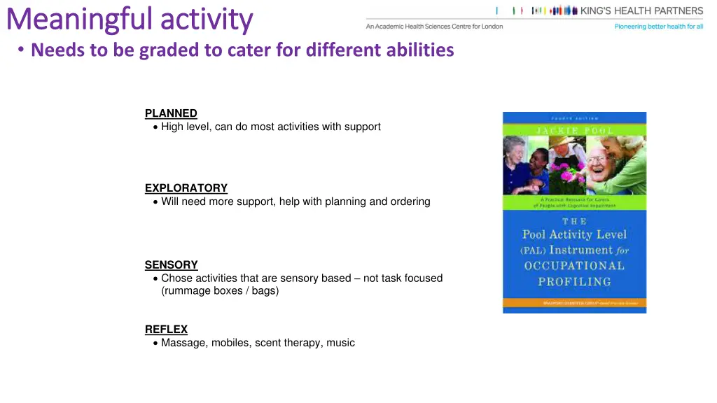 meaningful activity meaningful activity needs