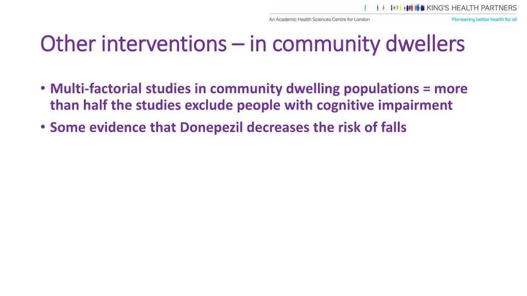 other interventions other interventions