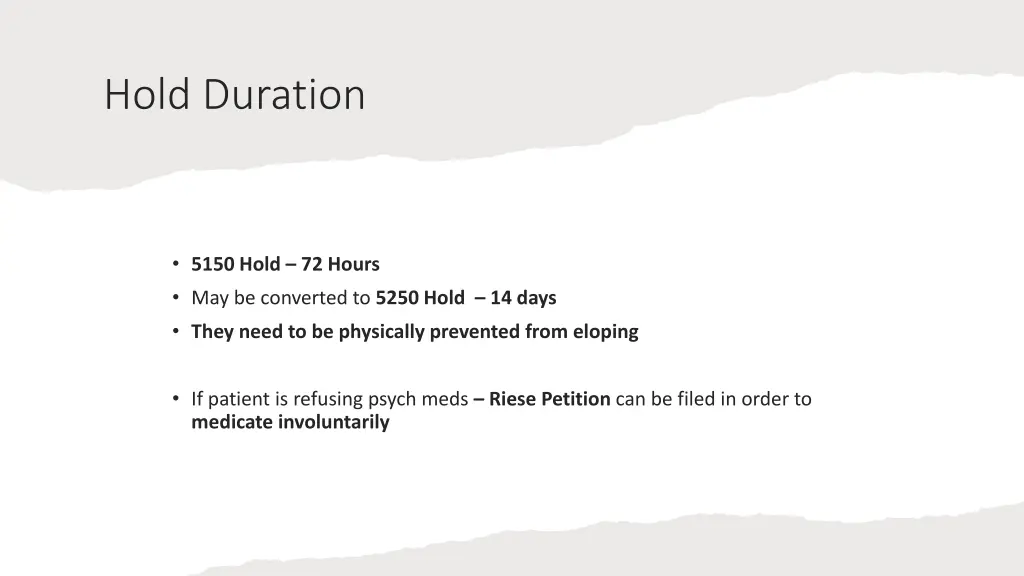 hold duration