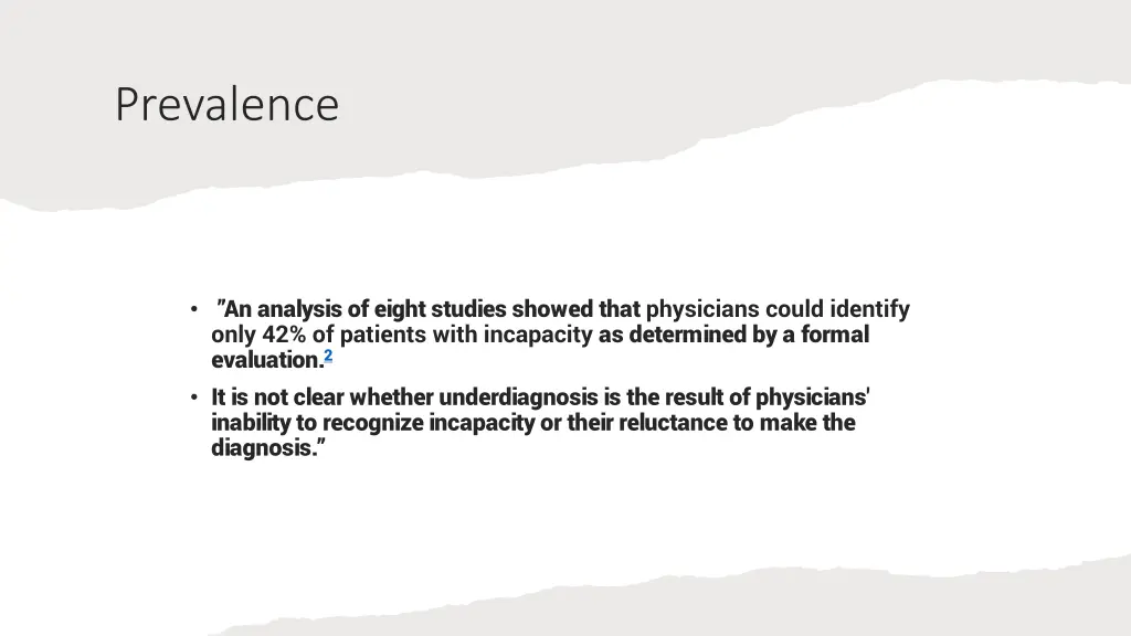 prevalence