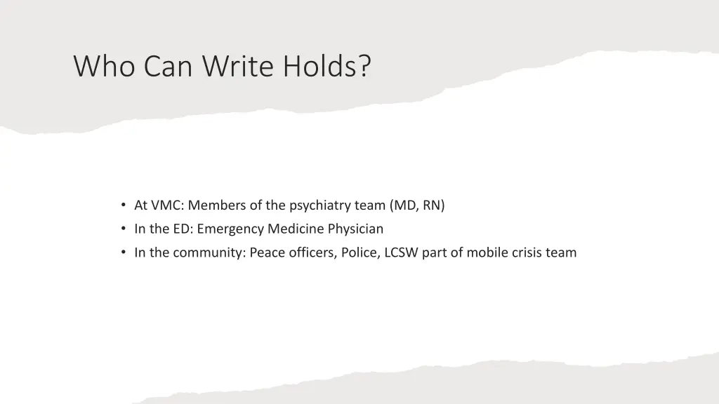 who can write holds