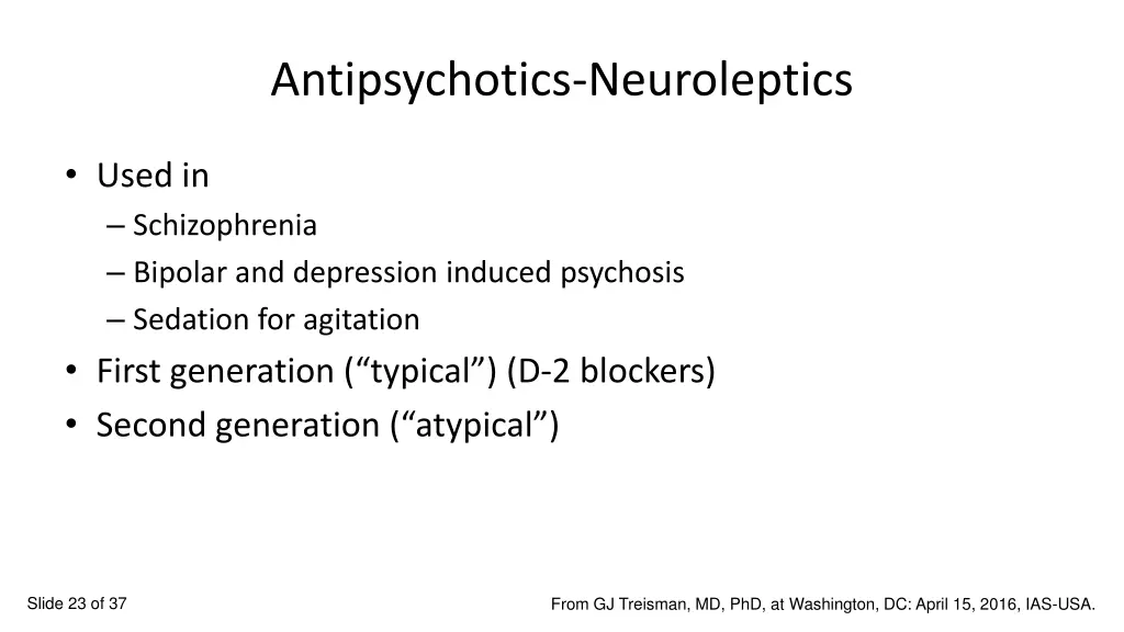 antipsychotics neuroleptics