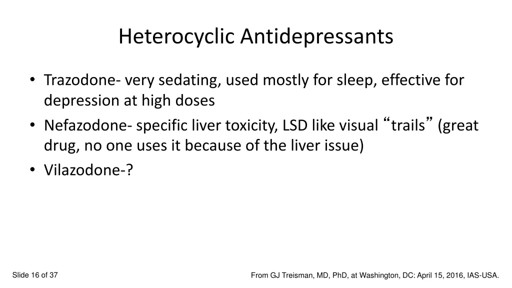 heterocyclic antidepressants