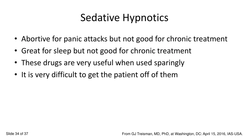 sedative hypnotics