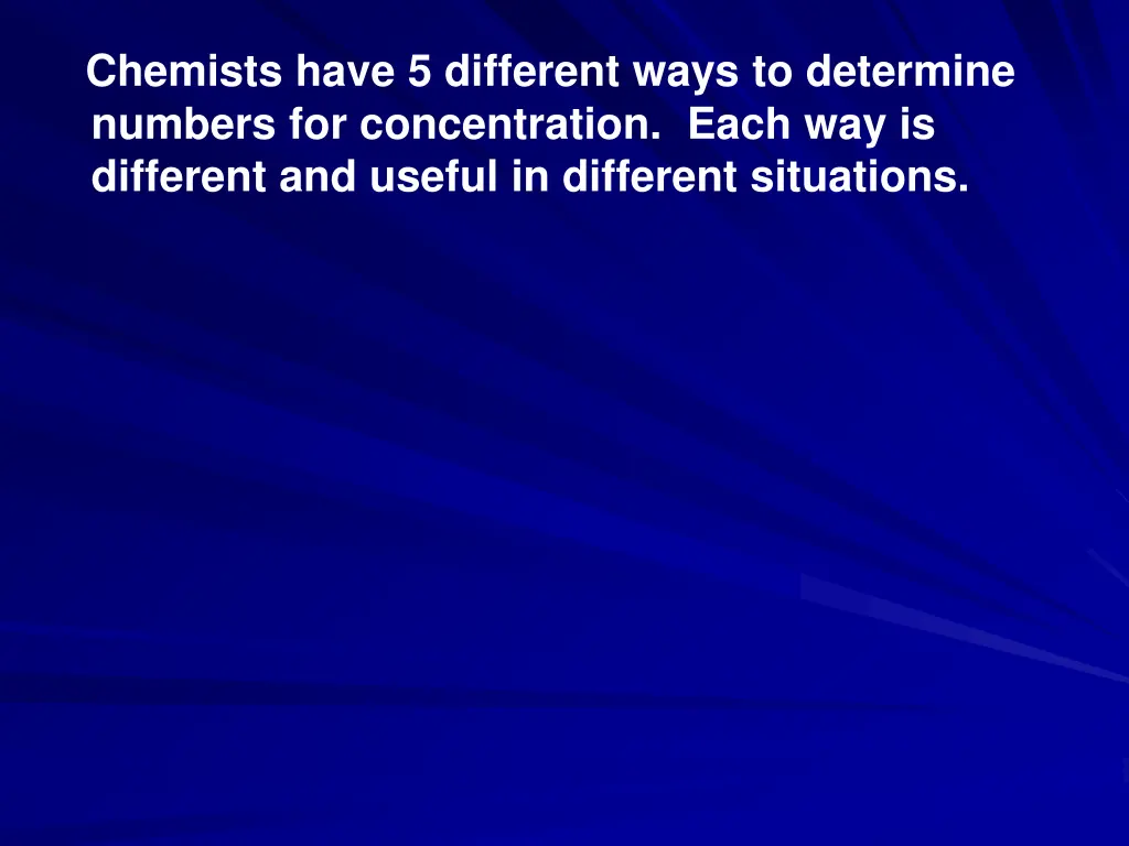 chemists have 5 different ways to determine
