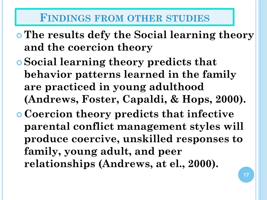 f indings from other studies 1