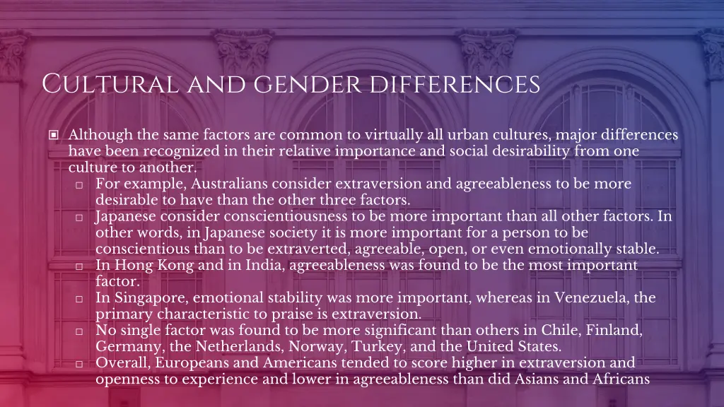 cultural and gender differences 1