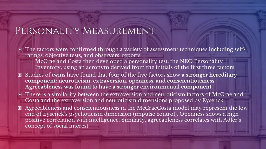 personality measurement