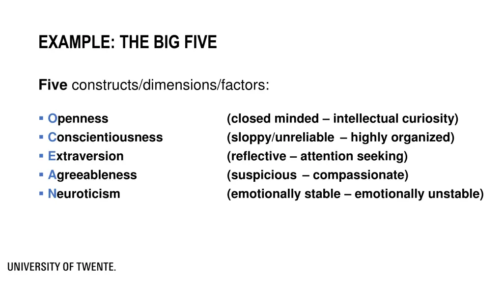 example the big five 1