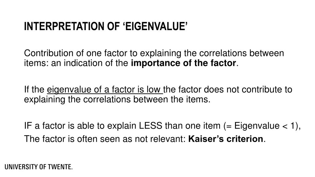 interpretation of eigenvalue