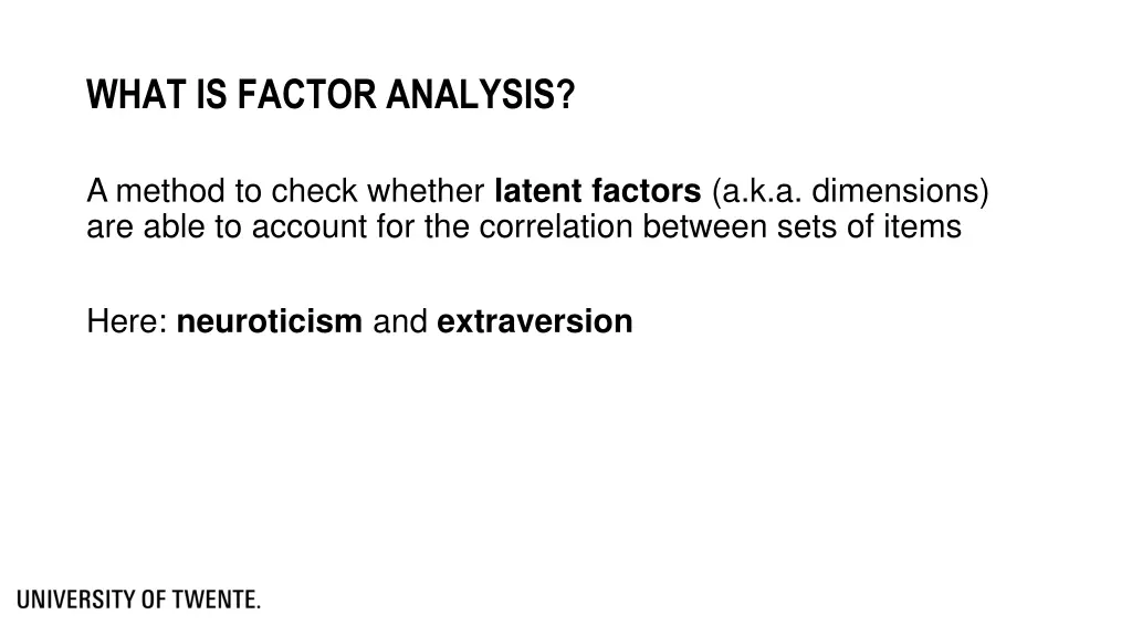 what is factor analysis