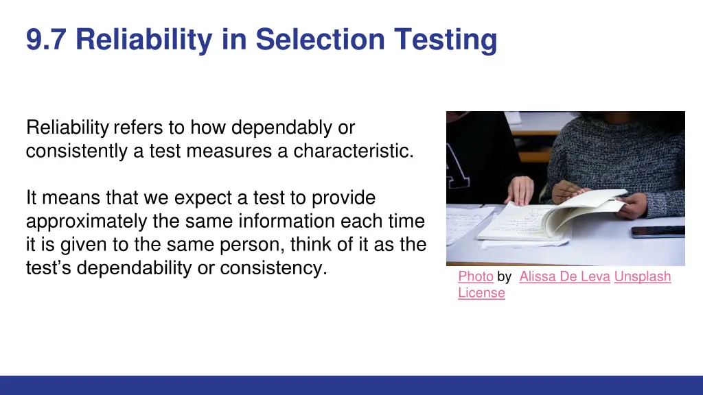 9 7 reliability in selection testing