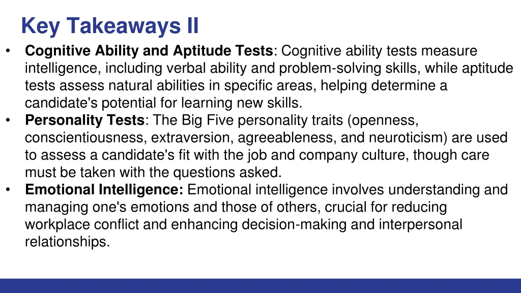 key takeaways ii cognitive ability and aptitude