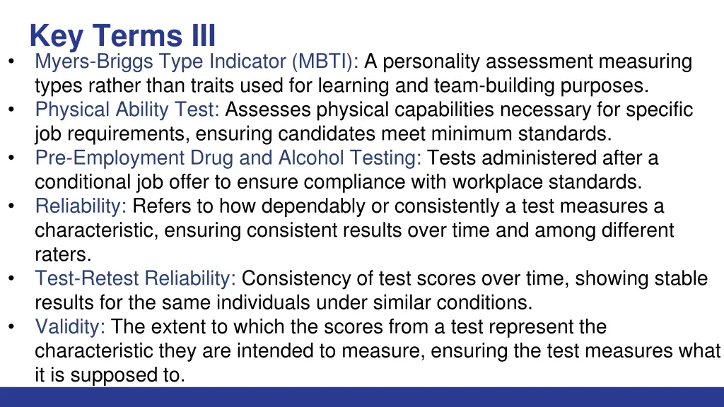 key terms iii myers briggs type indicator mbti