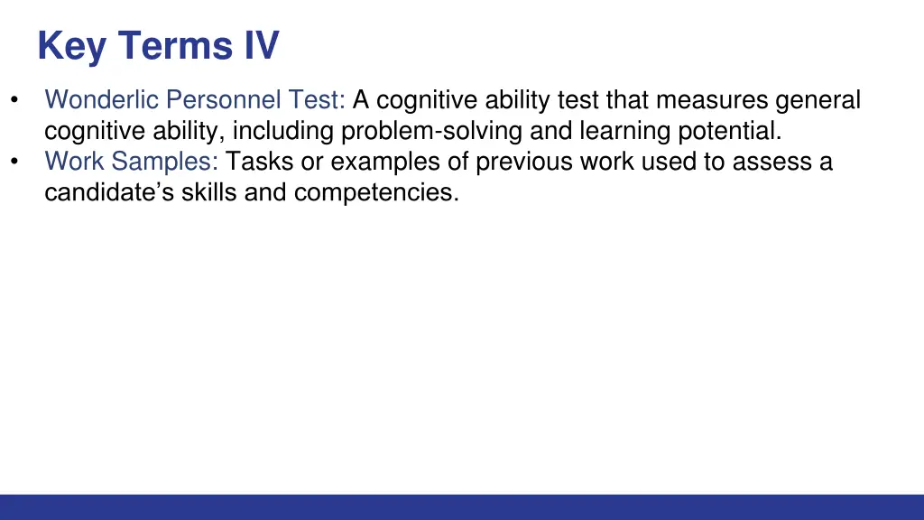 key terms iv