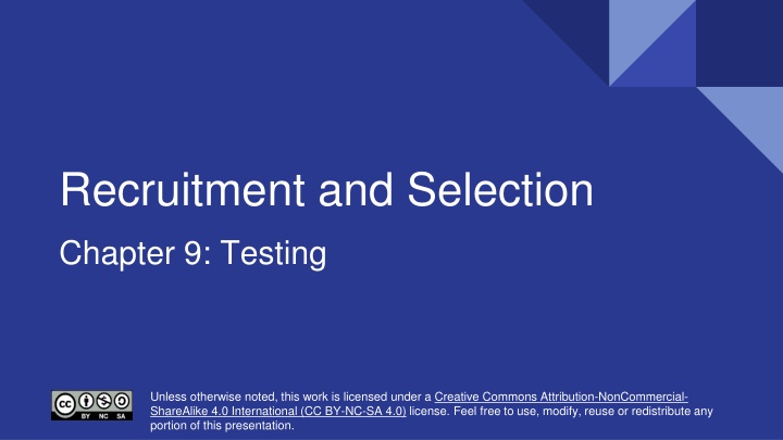 recruitment and selection