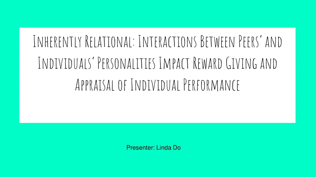 inherently relational interactions between peers