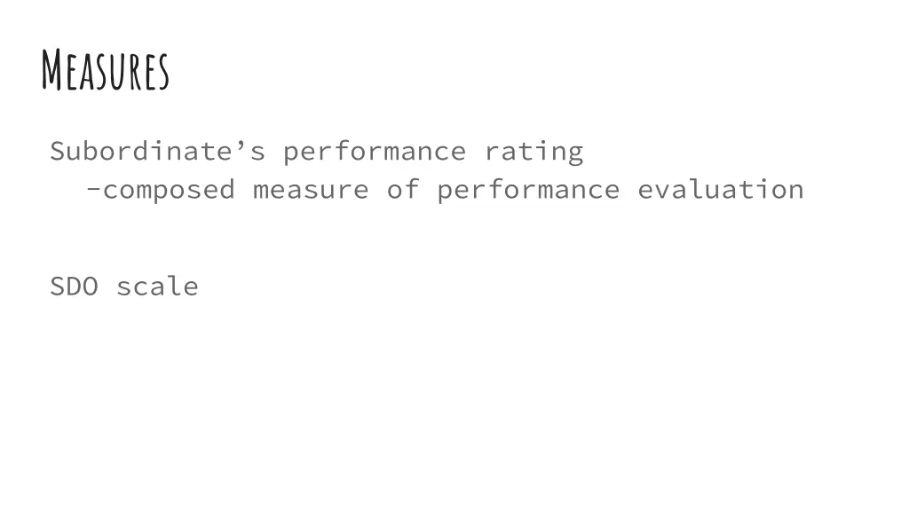 measures