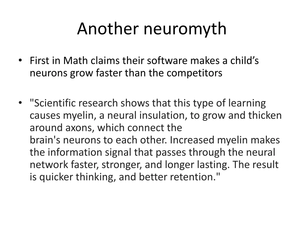 another neuromyth
