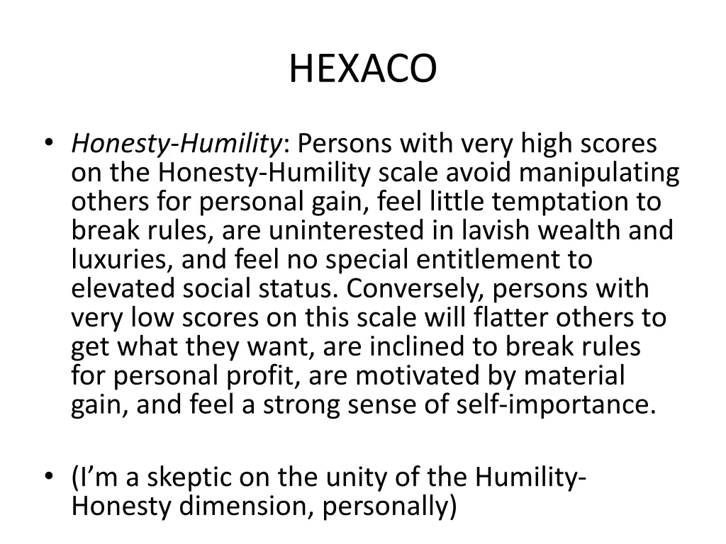 hexaco