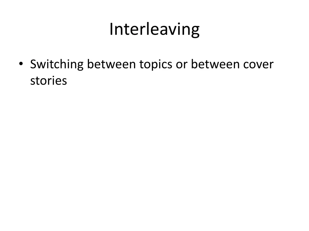interleaving