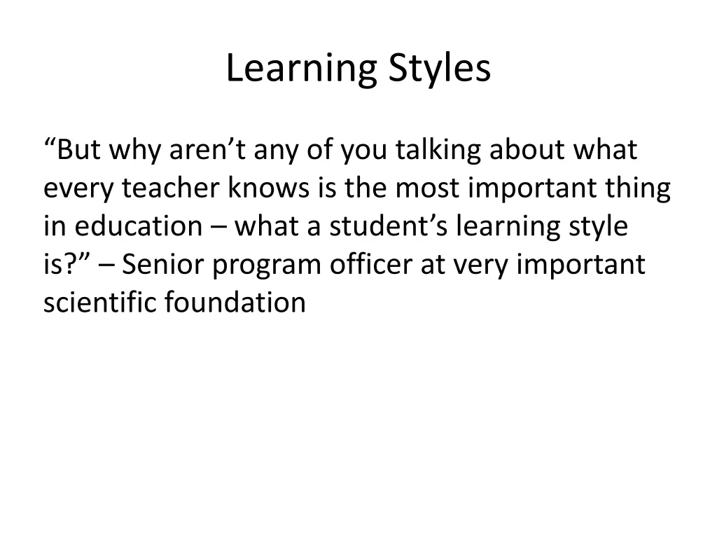 learning styles 1
