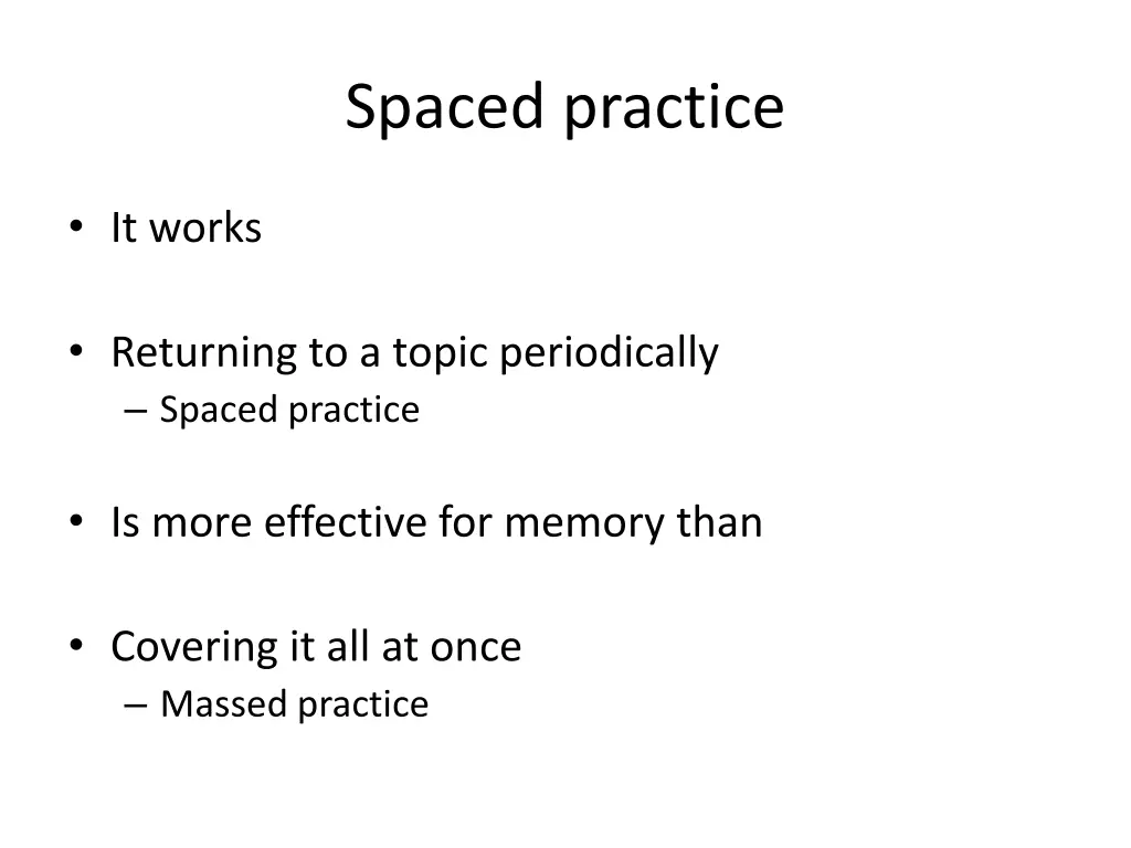 spaced practice 1