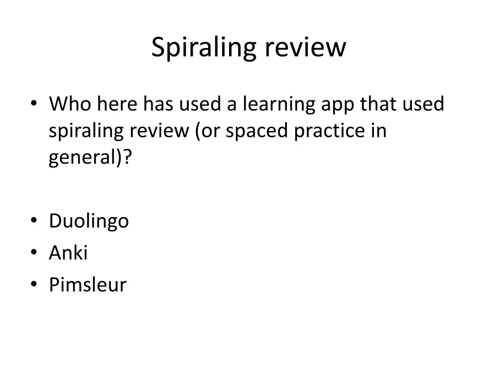 spiraling review 3