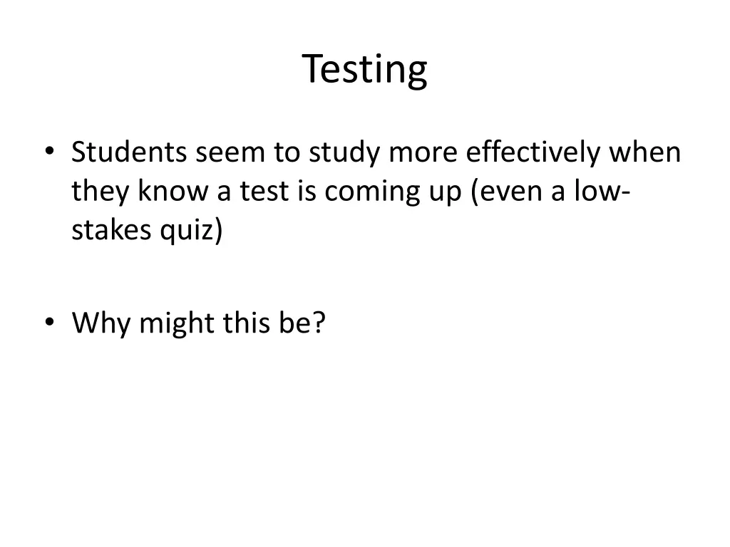 testing