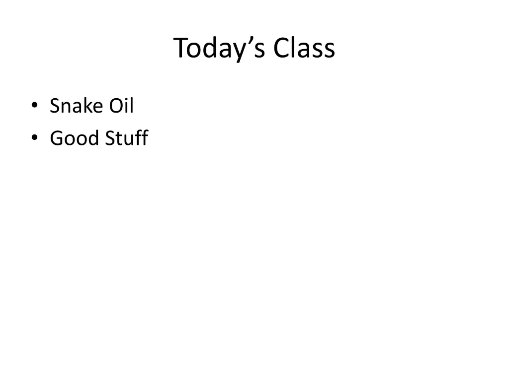 today s class