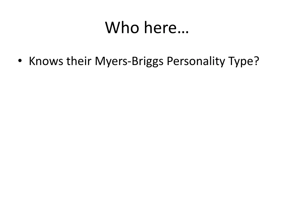 who here 1
