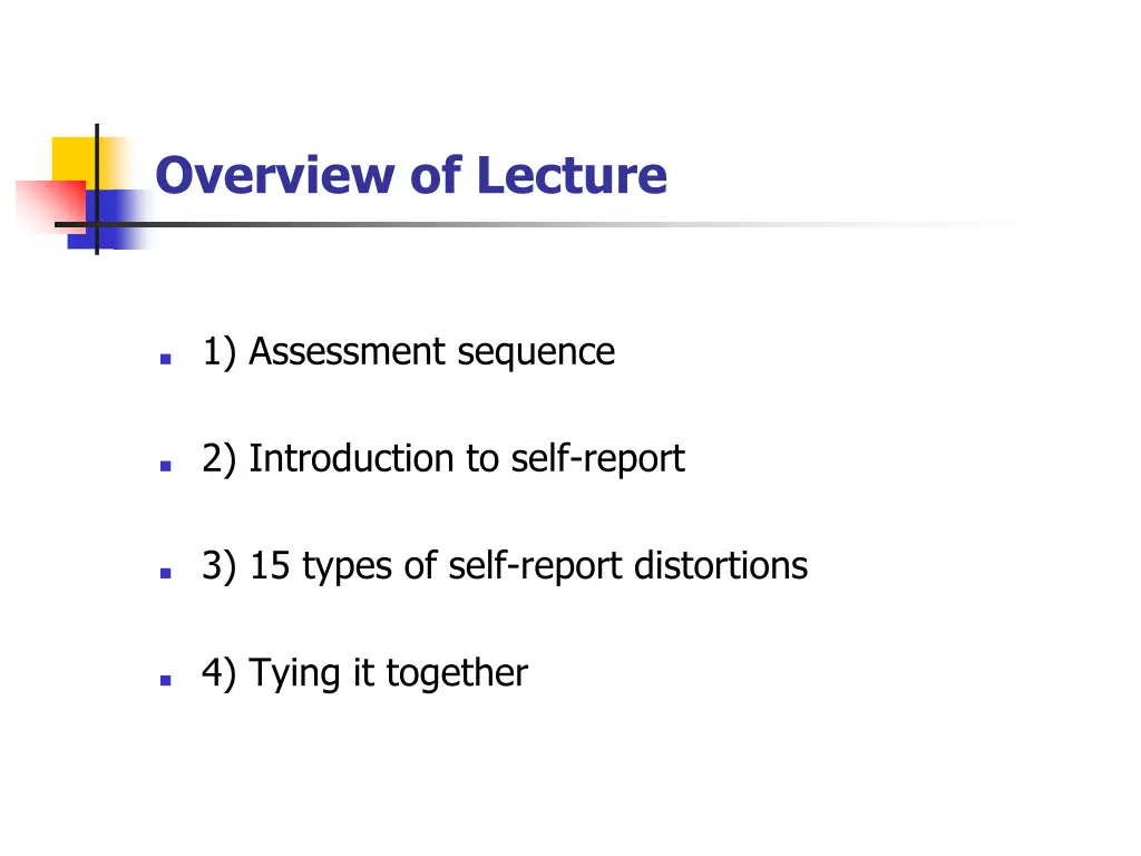overview of lecture