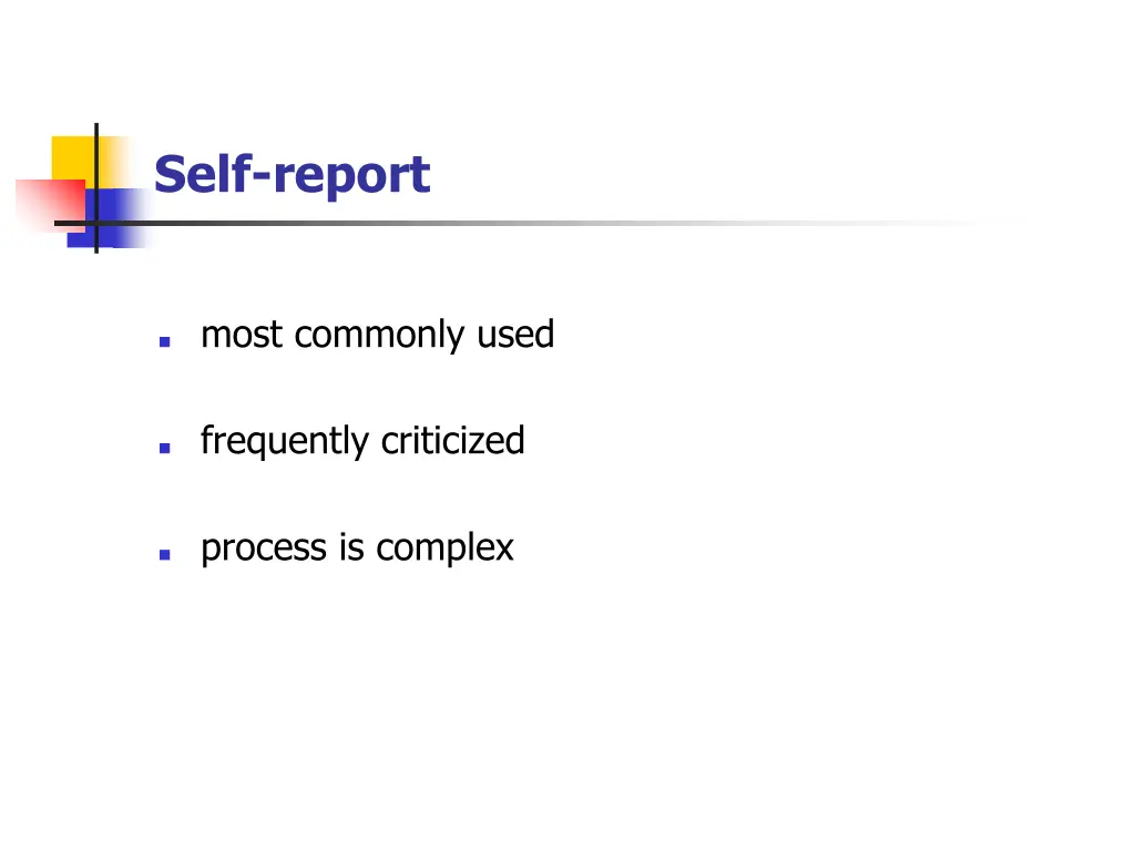 self report